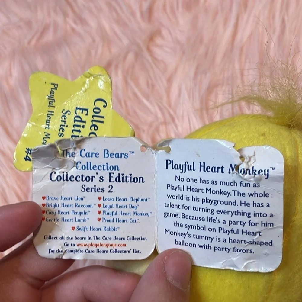 Care Bears Playful‎ Heart Monkey Yellow Stuffed Animal Collectables